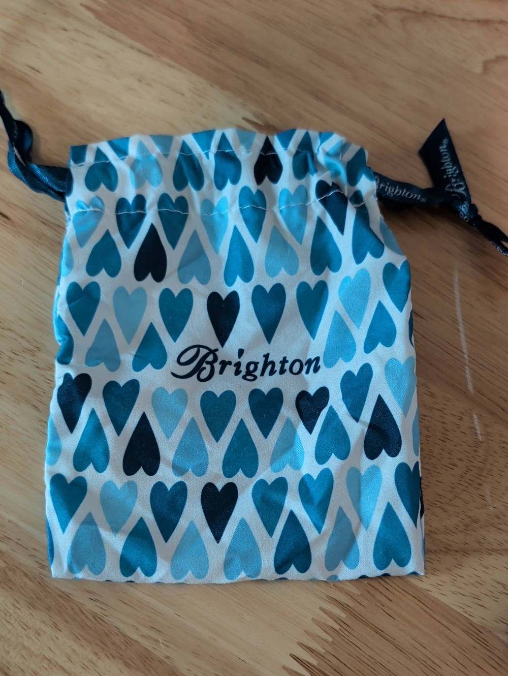 Brighton Blue Heart Drawstring Pouch